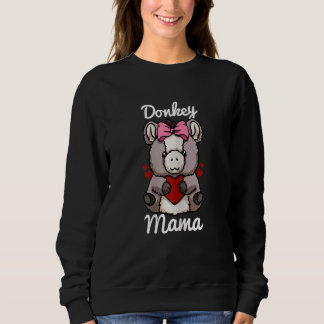 Sweatshirt Femme Âne Mama Doigt Coeur Âne avec
