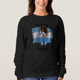 Sweatshirt Femme Argentine Taurus Queen Afro cheveux Ar