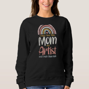Sweatshirt Femme Artiste Maman Boho Rainbow Mothers Day