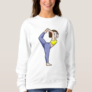 Sweatshirt Femme au Yoga Stretching exercices Legs