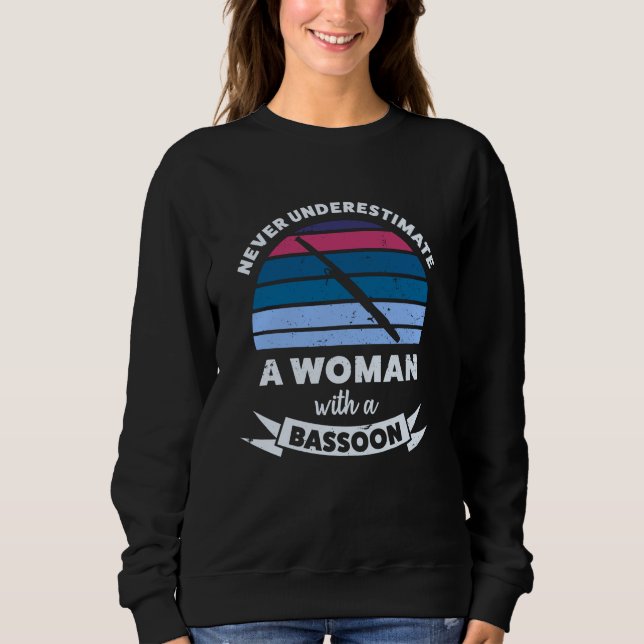 Sweatshirt Femme avec Bassoon Funny Maman femme cadeau épouse (Devant)