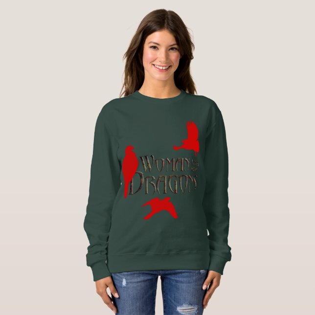 Sweatshirt Femme avec ses Dragons (Devant entier)