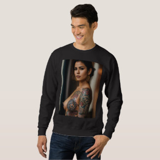 Sweatshirt Femme Avec Un T-Shirt De Design Corps Tatoué