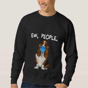 Sweatshirt Femme Basset Hound Ew Personnes Chien Portant Le V