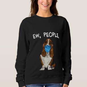 Sweatshirt Femme Basset Hound Ew Personnes Chien Portant Le V