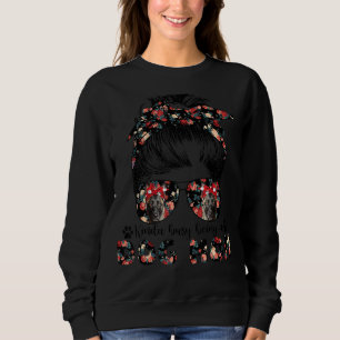 Sweatshirt Femme Belge Malinois Chien Maman Messy Bun Hair Gl