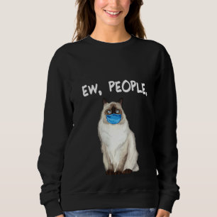 Sweatshirt Femme Birman Ew Personnes Chat Portant Un Masque V