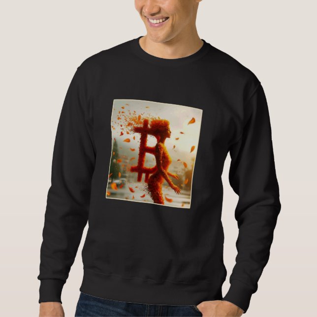 Sweatshirt Femme Bitcoin Feminine Feminine Femme Plutôt Subti (Devant)
