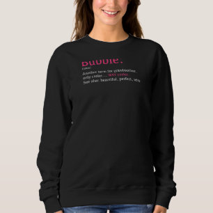 Sweatshirt Femme Bubbie Funny Définition Noun Un autre terme