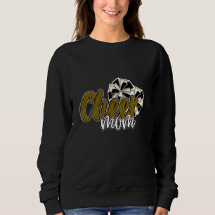 Sweatshirt Femme Cheval Maman Top, Pom Poms Gold Mascot Coule