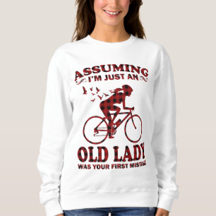 Sweatshirt Femme cycliste Supposant que je suis juste une vie