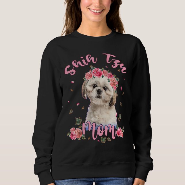 Sweatshirt Femme de Chien Fleur de Chien Mat Shih Tzu (Devant)