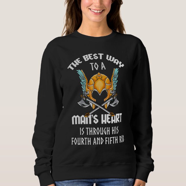 Sweatshirt Femme De Garde Viking Meilleur Moyen Pour Un Coeur (Devant)