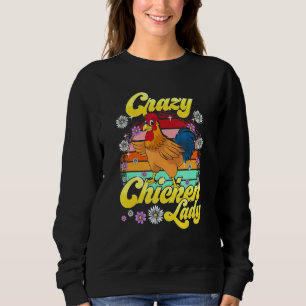 Sweatshirt Femme de poule folle Jardin de poulet fermières