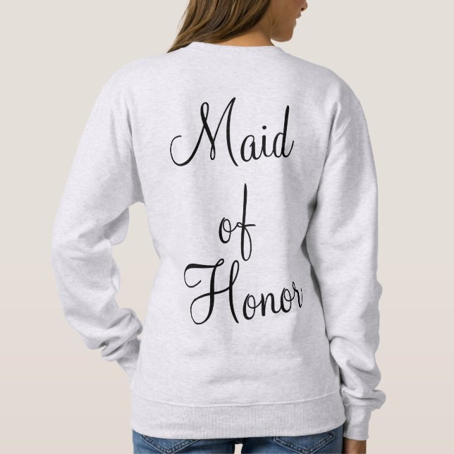Sweatshirt Femme d'honneur Cadeau d'honneur sur mesure (Dos)