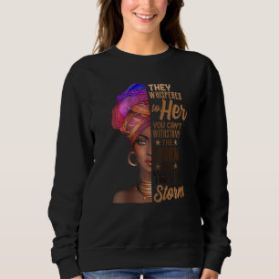 Sweatshirt Femme Elle A Whisonné En Retour Je Suis Tempête No