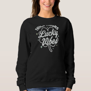 Sweatshirt Femme Épais Cuisses Lucky Vibes Shamrock Vert Sai