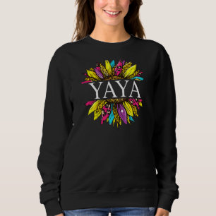 Sweatshirt Femme Femme Personnalisée Yaya Sunflower Grand-mèr