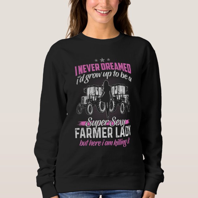 Sweatshirt Femme Fermière D'Un Rancher Fermier _3 (Devant)