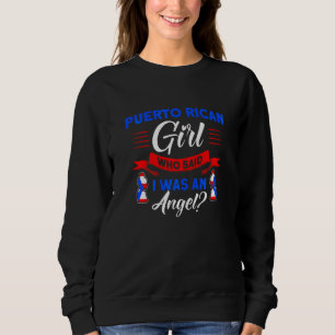 Sweatshirt Femme Fille Portoricaine J'étais un Ange Purto Ric