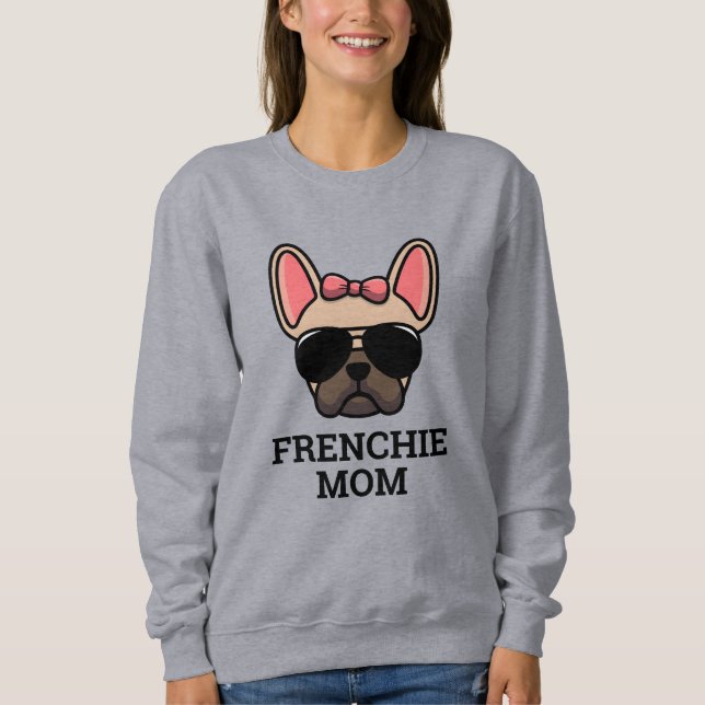 Sweatshirt Femme Flamme Française Chien Fréchie Maman (Devant)