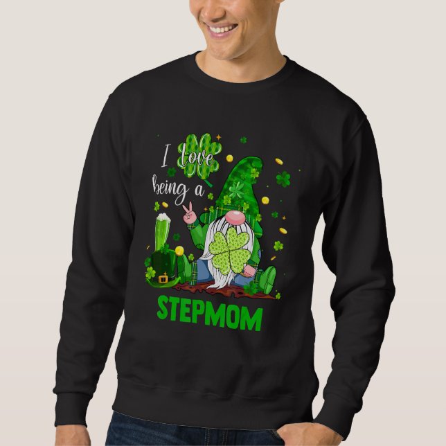 Sweatshirt Femme Gnome Amour Être Un Pas Mère St patrick (Devant)
