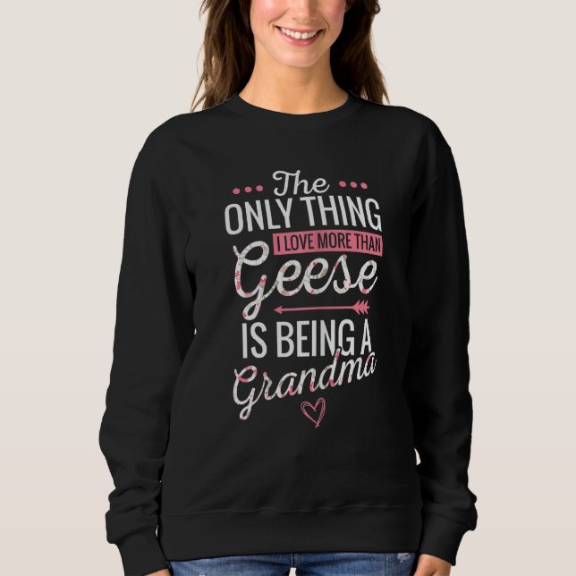 Sweatshirt Femme Goose Grand-mère (Devant)