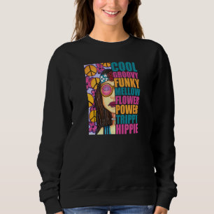 Sweatshirt Femme Hippie Fille Groovy Pop Esthétique Rétro 70s