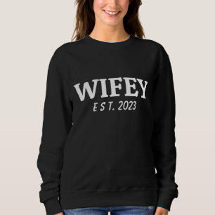 Sweatshirt Femme/Husby Épouse personnalisée, cadeau de fiance