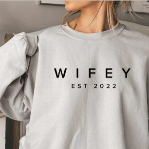 Sweatshirt Femme/Husby Épouse personnalisée, cadeau de fiance