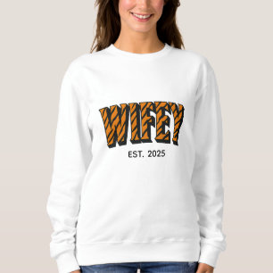 Sweatshirt Femme Imprimé Tigre Gras