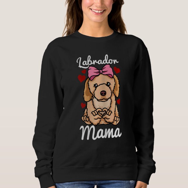 Sweatshirt Femme Labrador Mama Doigt de coeur de doigt animal (Devant)