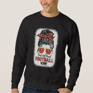 Sweatshirt Femme Loud & Fier Football Mommy Messy Bun Mommy