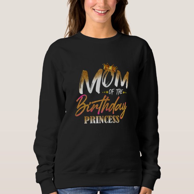 Sweatshirt Femme Maman De L'Anniversaire Princesse Mama Maman (Devant)