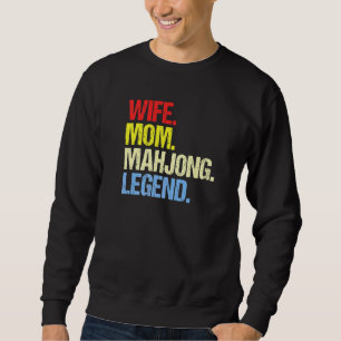 Sweatshirt Femme Maman Légende du Mahjong Joueuse de Mahjong