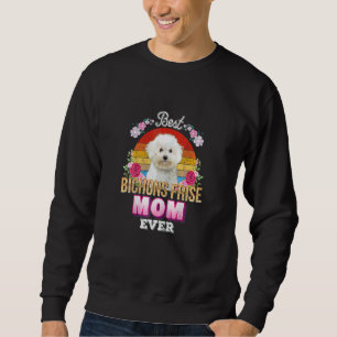 Sweatshirt Femme Meilleur Chien Maman Ever Bichons Frise Flor