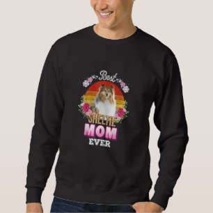Sweatshirt Femme Meilleur Chien Maman Jamais Sheltie Floral R