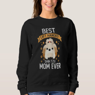 Sweatshirt Femme Meilleure Gauche Main Shih Tzu Maman Ever &