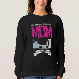 Sweatshirt Femme Meilleure technologie informatique maman jam