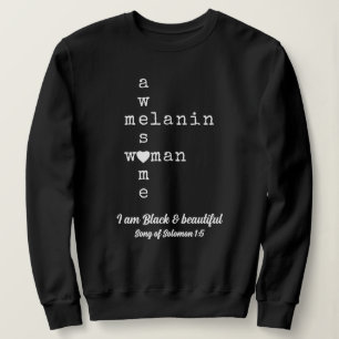 Sweatshirt FEMME MELANIN INCONTOURNABLE   Personnalisable Chr