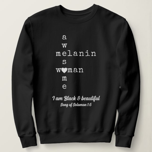Sweatshirt FEMME MELANIN INCONTOURNABLE | Personnalisable Chr (Design devant)