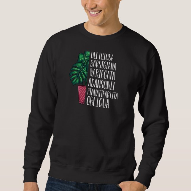 Sweatshirt Femme mignonne Monstera Plante Variétés Monstera (Devant)