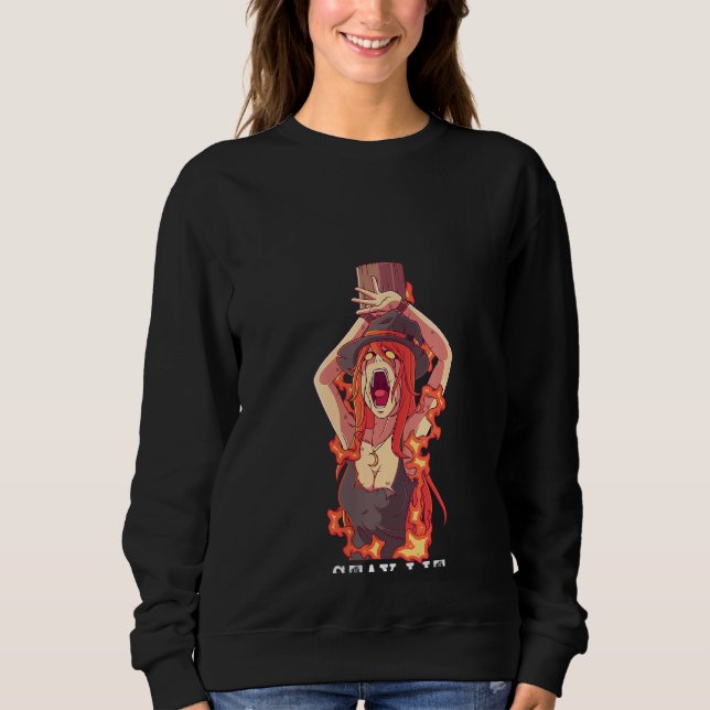 Sweatshirt Femme Occulte Rester Lit Satan Devil Enfer Unholy  (Devant)