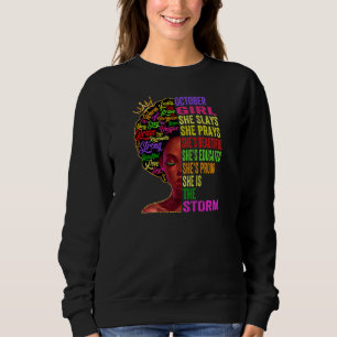 Sweatshirt Femme Octobre Fille Elle Slay & Prières Octobre Bi