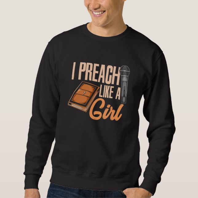 Sweatshirt Femme Pasteur Femme Pracher Je Prends Comme Une Fi (Devant)