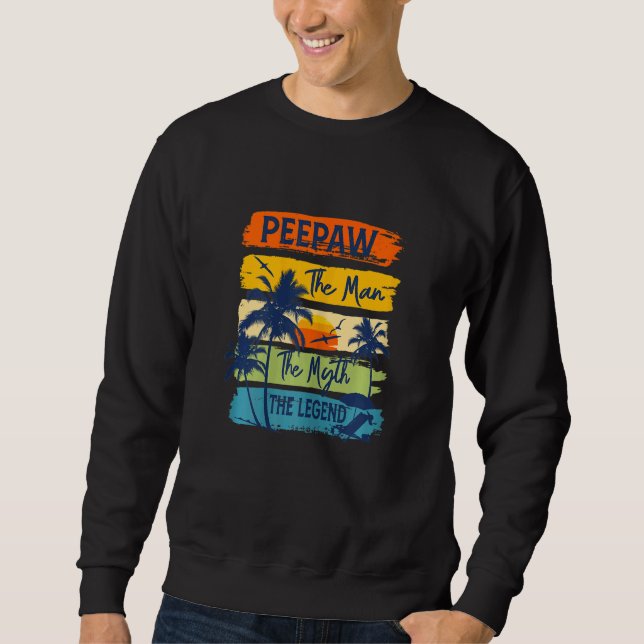 Sweatshirt Femme Peepaw L'Homme Le Mythe La Legend Beach Su (Devant)
