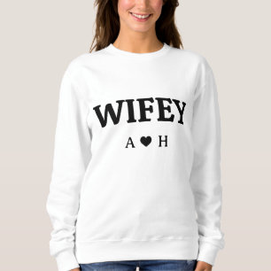 Sweatshirt Femme personnalisée Wifey 2023, fiance