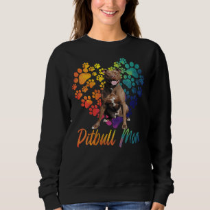 Sweatshirt Femme Pitbull Mama Drôle Chien Amant Pittie Chien