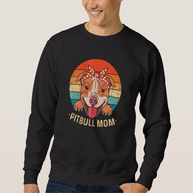 Sweatshirt Femme Pitbull Mom Pit Bull Chien 7 (Devant)