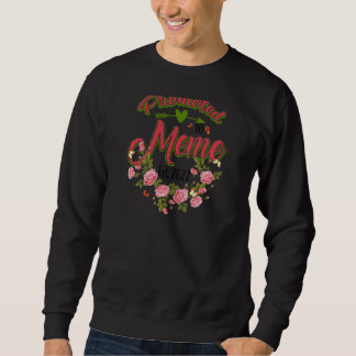 Sweatshirt Femme promu Mème 2022 Fleur première fois Grand-mè